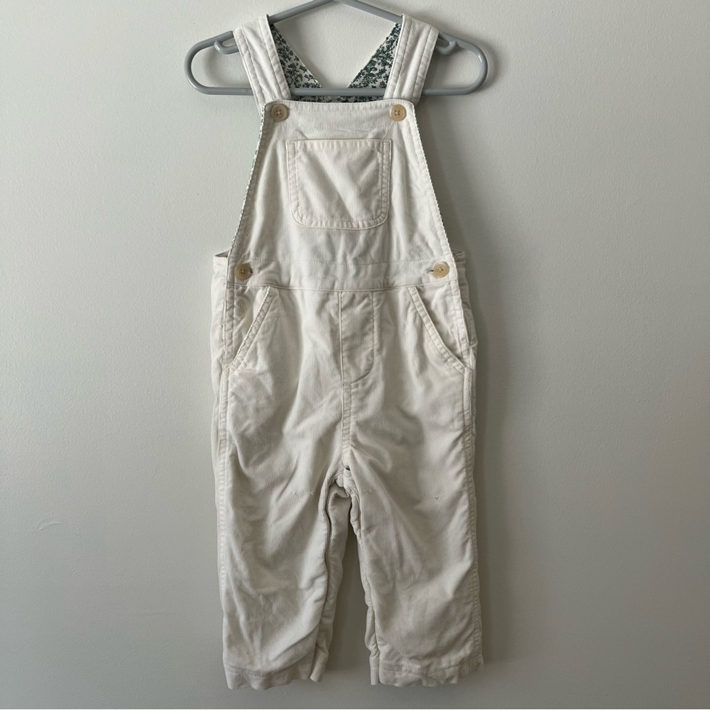 Kids Ralph Lauren Corduroy Overalls 12m Ivory White Lined Classic